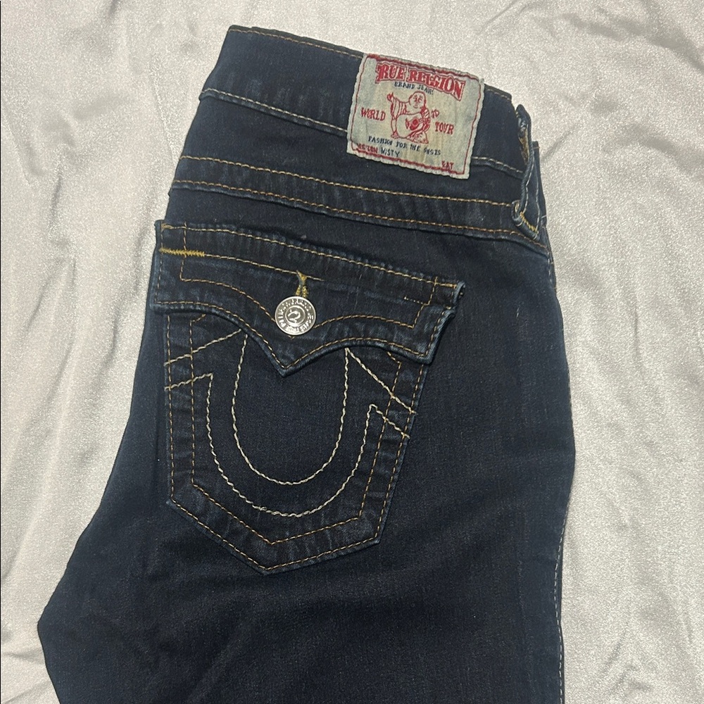 True Religion Women's Dark Blue Boot Cut Jeans